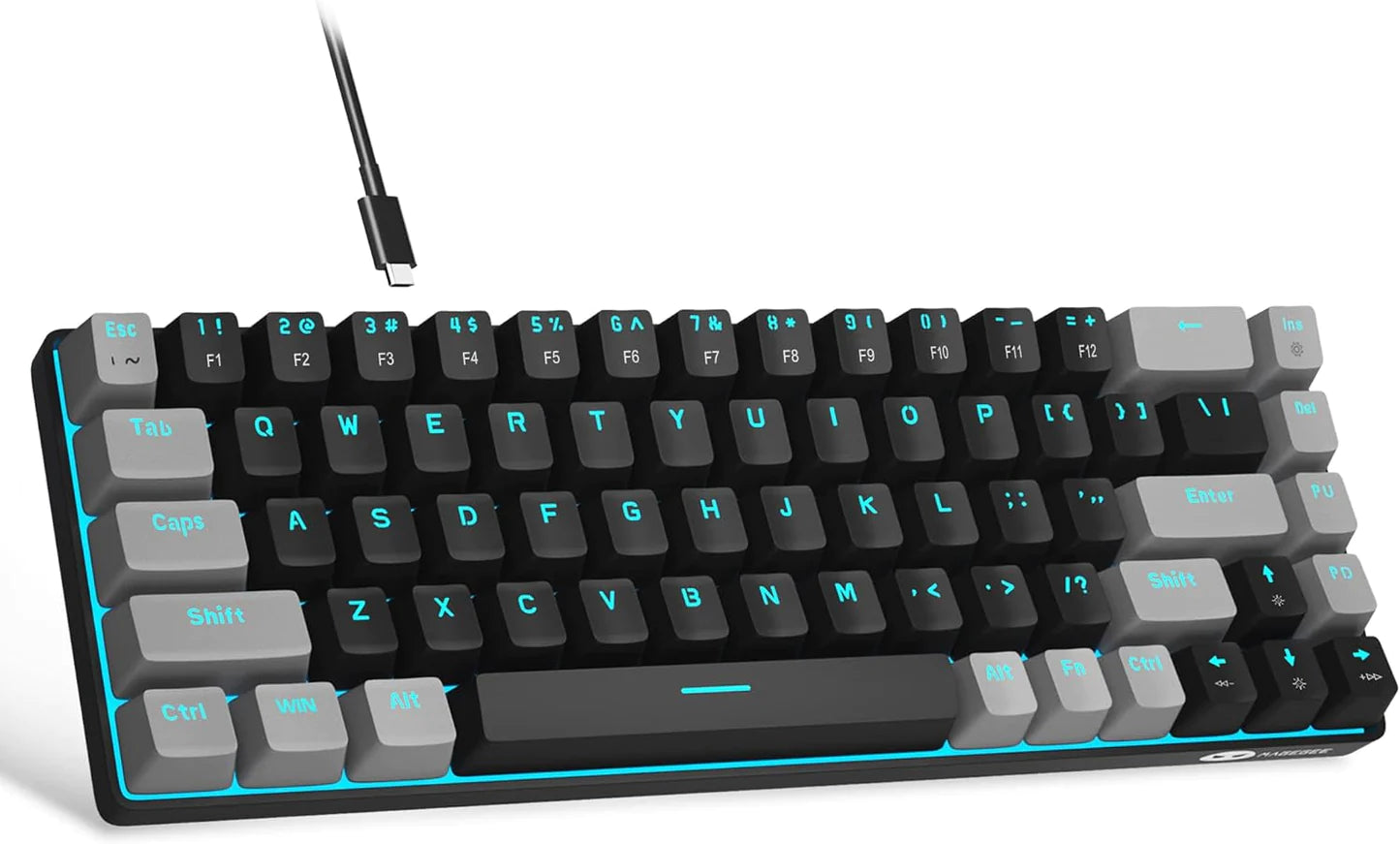 Mechanical Gaming Keyboard MK-Box LED Backlit Compact 68 Keys Mini Wired