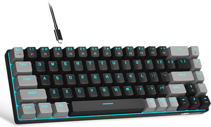 Mechanical Gaming Keyboard MK-Box LED Backlit Compact 68 Keys Mini Wired