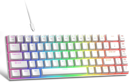 Mechanical Gaming Keyboard MK-Box LED Backlit Compact 68 Keys Mini Wired