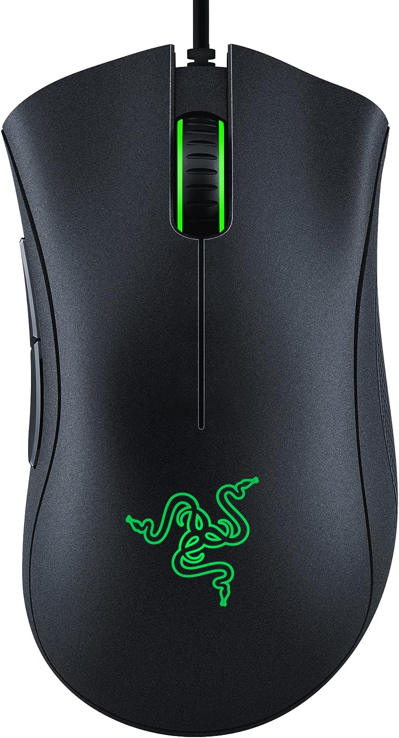 Gaming Mouse: 6400 DPI Optical Sensor, 5 Programmable Buttons, Mechanical Switches, Rubber Side Grips