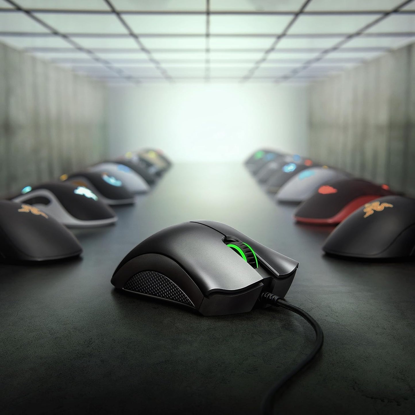 Gaming Mouse: 6400 DPI Optical Sensor, 5 Programmable Buttons, Mechanical Switches, Rubber Side Grips